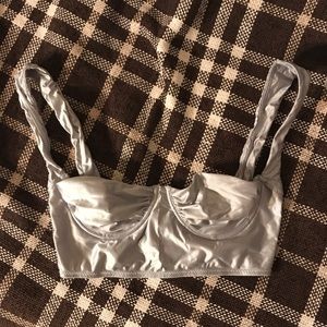 Silver Bustier/Bra Top: Urban Outfitters
